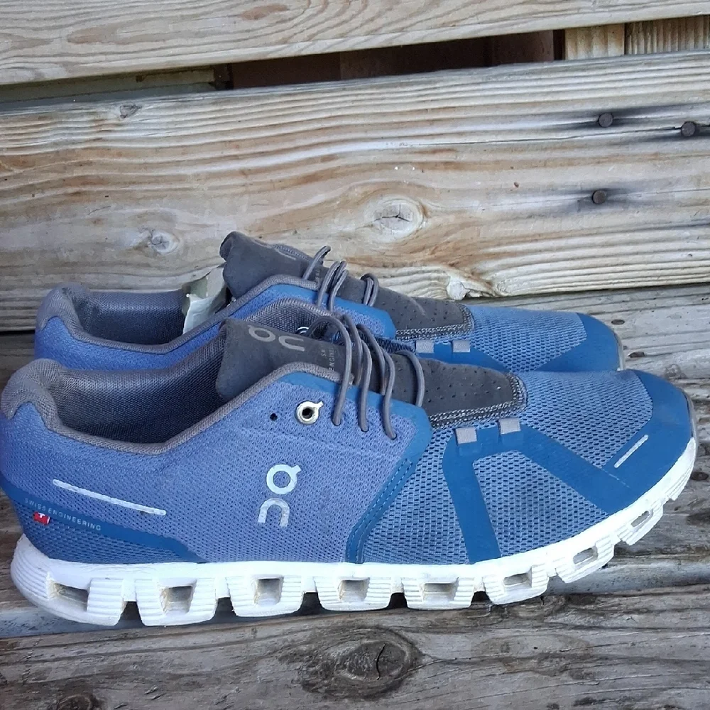 On Running Men's Blue and Gray Athletic Shoes - Picture 10 of 15